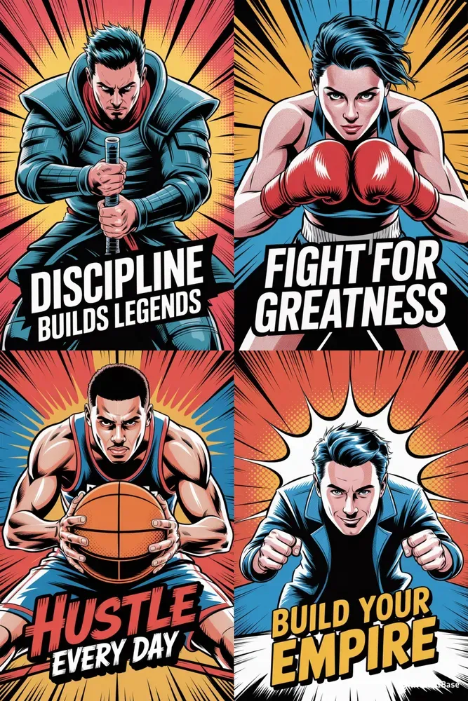 Bold Comic Style Motivational Posters