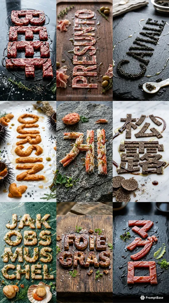 Ultra Realistic Food Typography