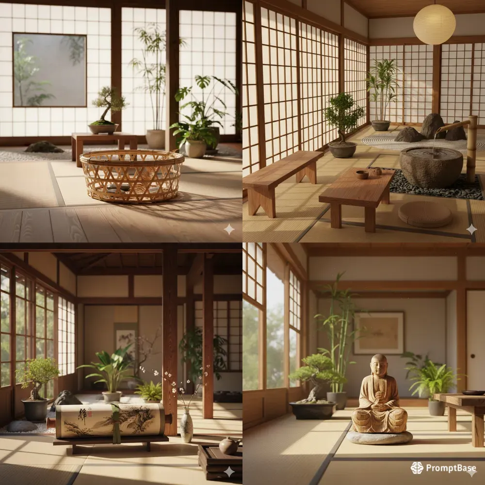 Zen Japanese Interior Objects