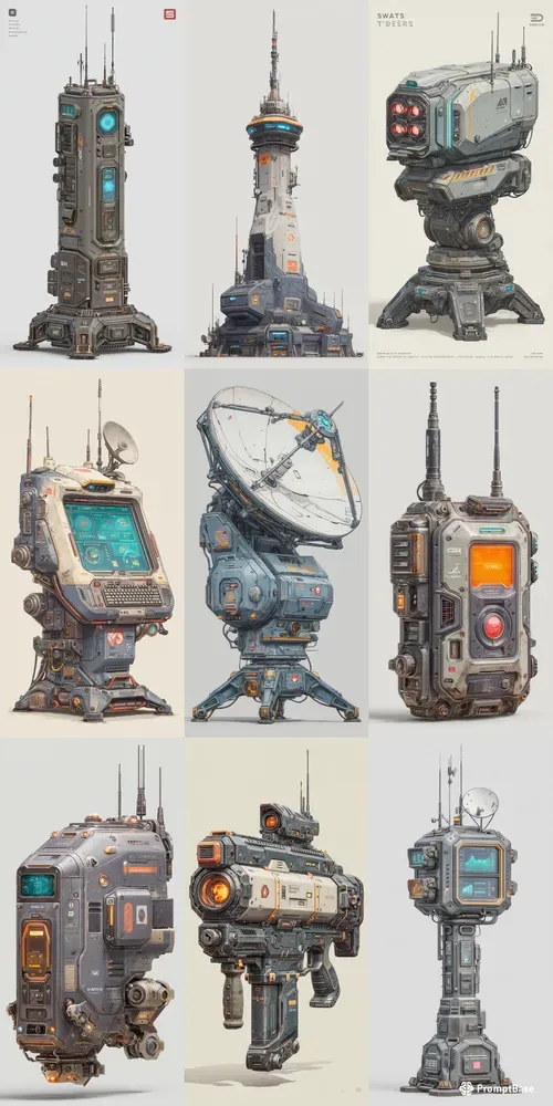 Futuristic Concept Art For Tech Scifi