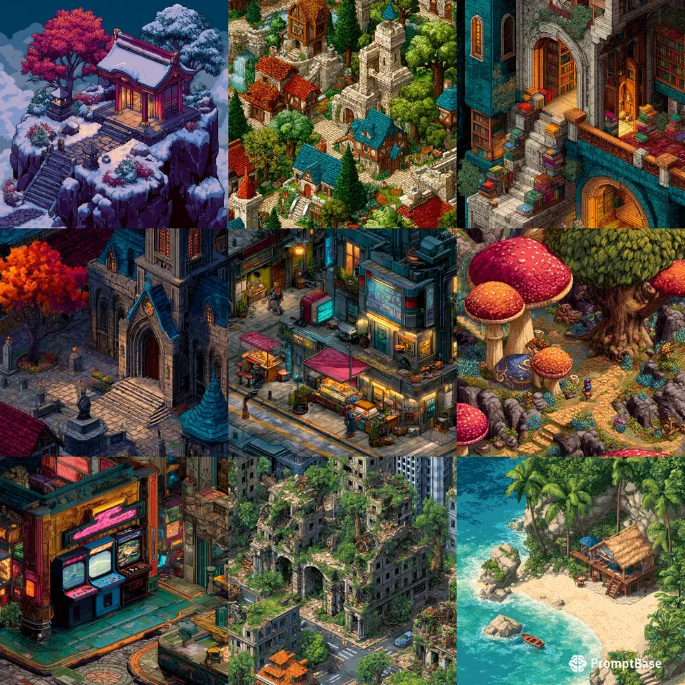 Pixel Art Scene Generators Customizable