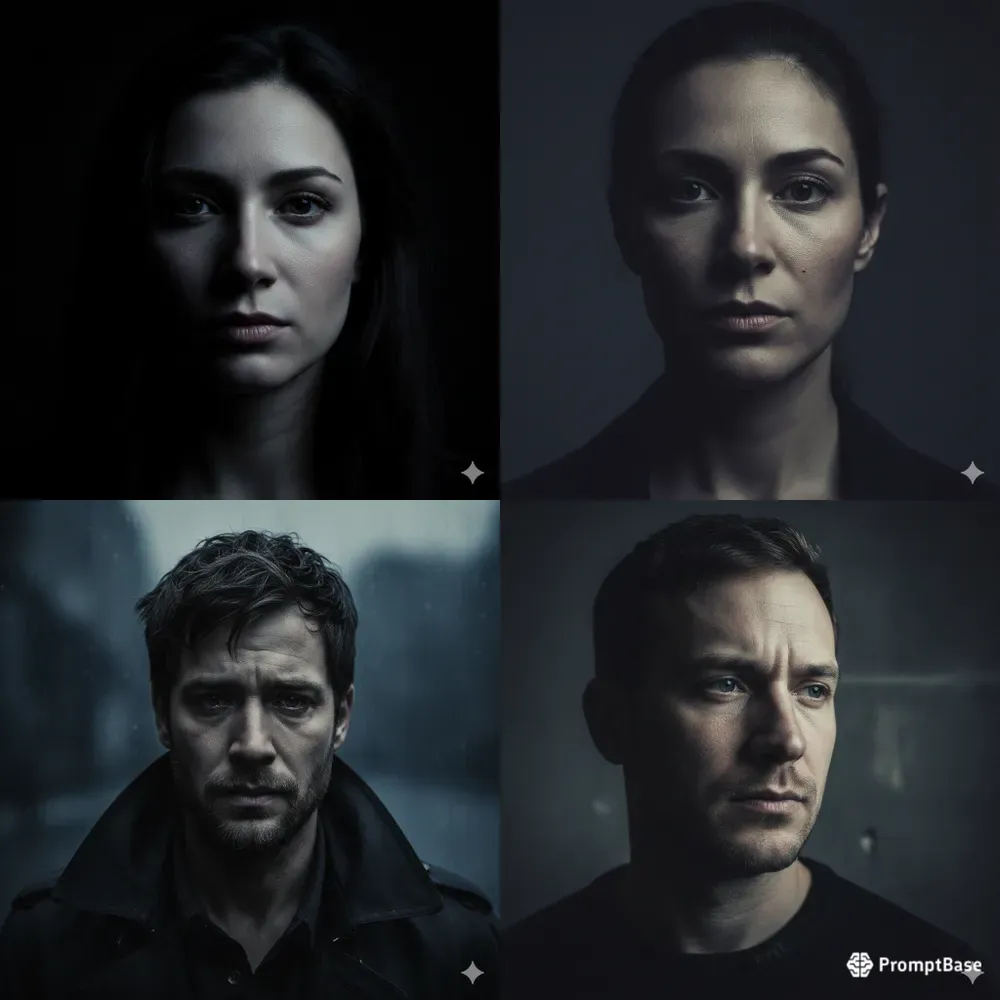 Dark Mood Cinematic Portrait Posters