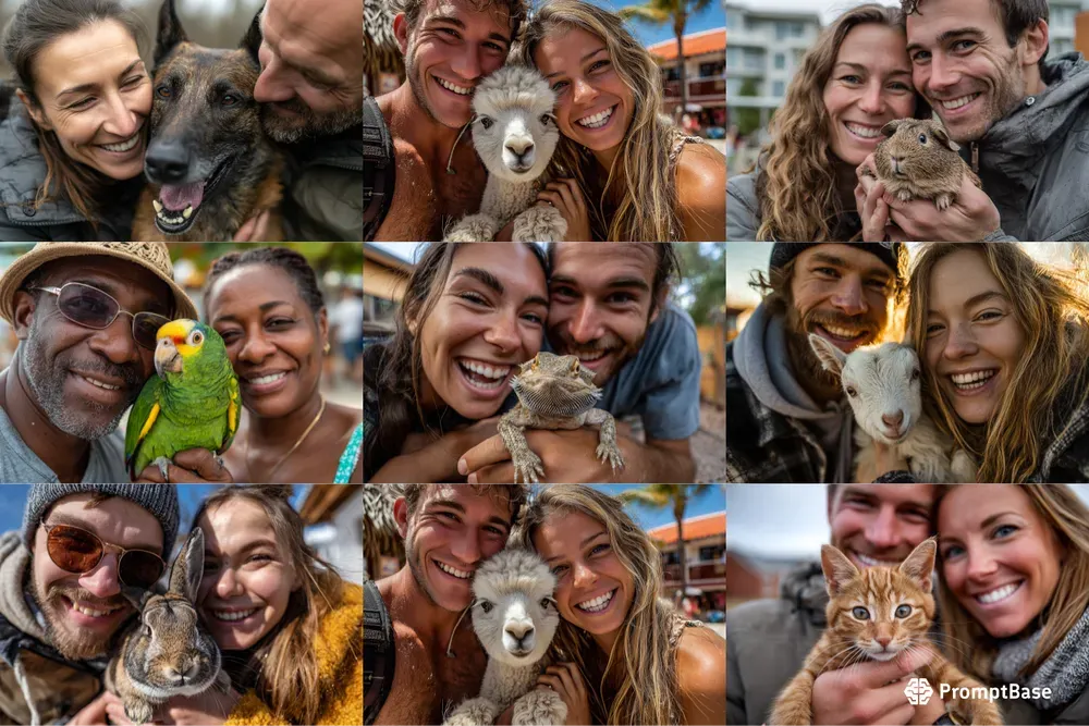 Couples Showcasing Pets In Pure Joy Photos