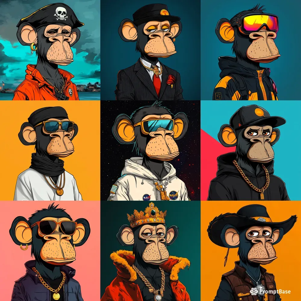 Cartoon Monkey NFT Design