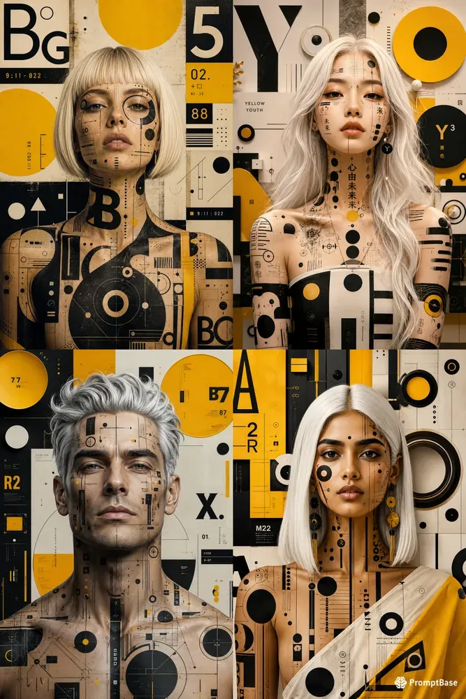 Abstract Graphic Portrait Fusions