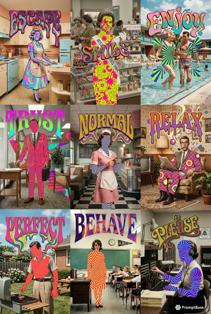 Psychedelic Kitsch Midcentury Mashups