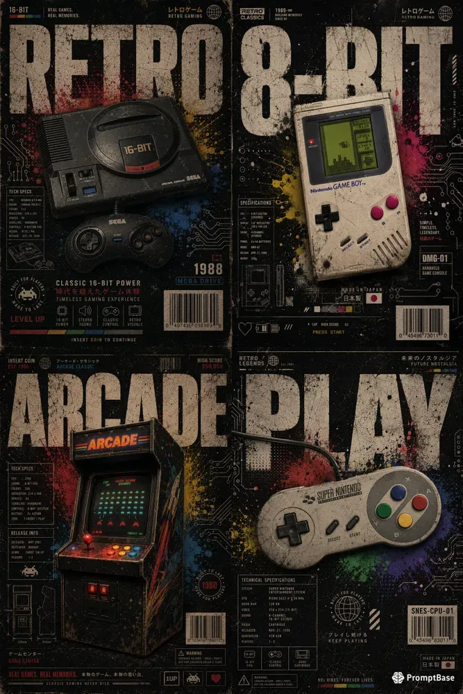 Retro Console Spec Posters