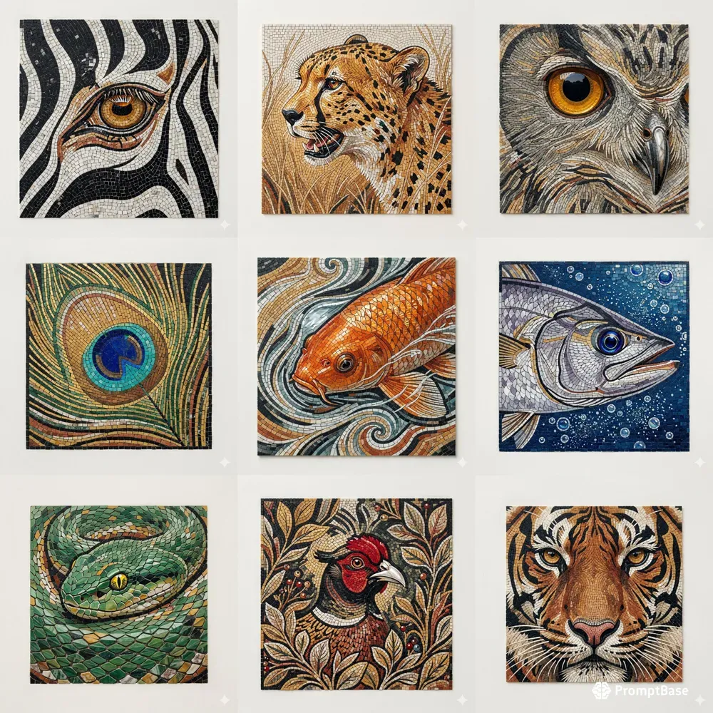 Macro Animal Mosaic Opera Vermiculata