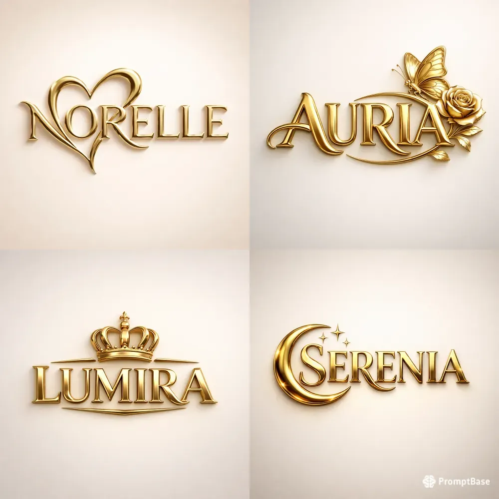 Luxury Golden 3D Logo Collections