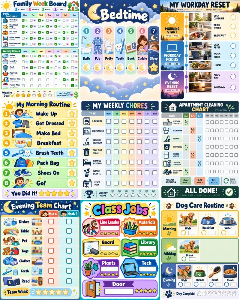 Visual Routine Chore Chart Generator