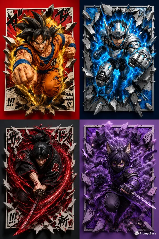 3D Popout Animes