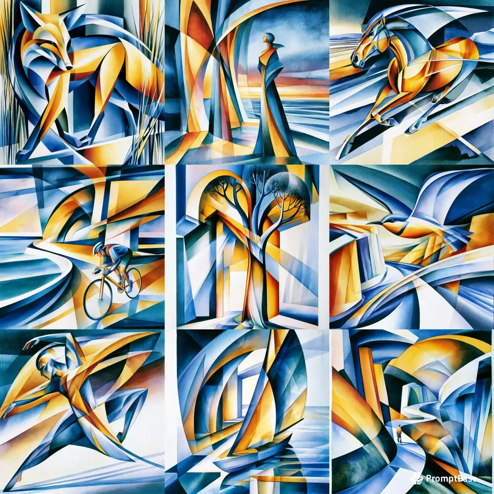Abstract Geometric Watercolor Art