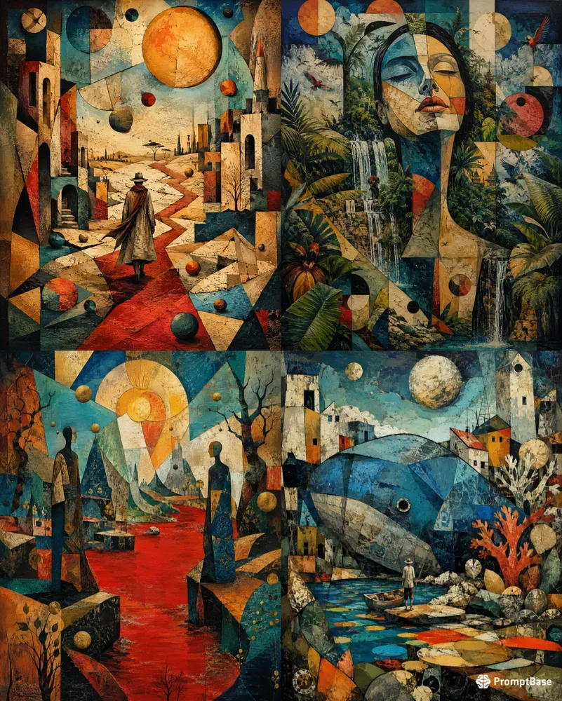 Surreal Cubist Dreamscapes