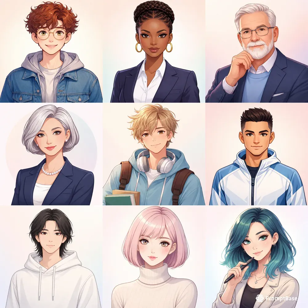 Modern Stylized Portrait Avatars