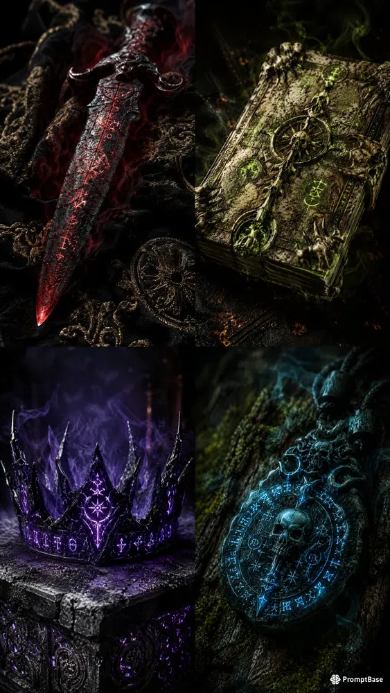 Cursed Fantasy Artifact Closeups