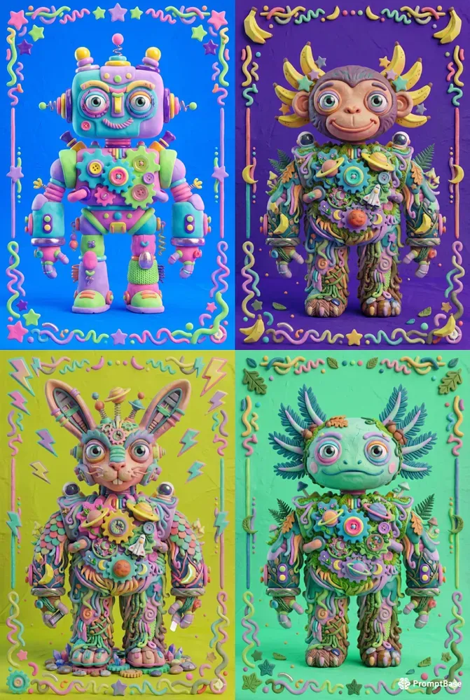 3D Clay Pop Surrealism Character Art