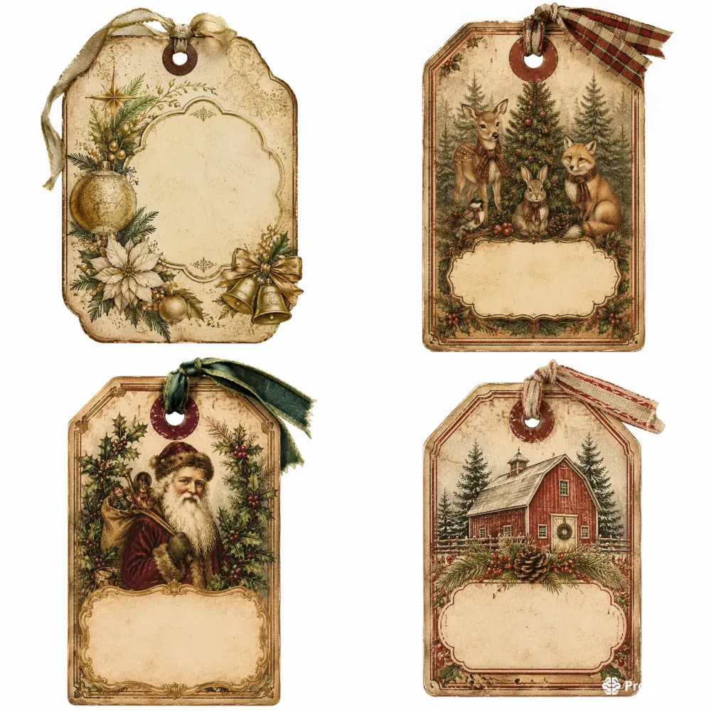 Christmas Gift Tag Ephemera