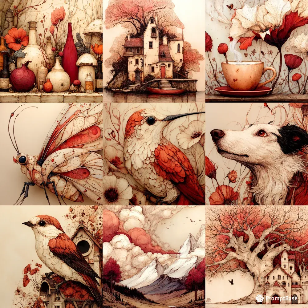 Ink Gothic Storybook Illustrations