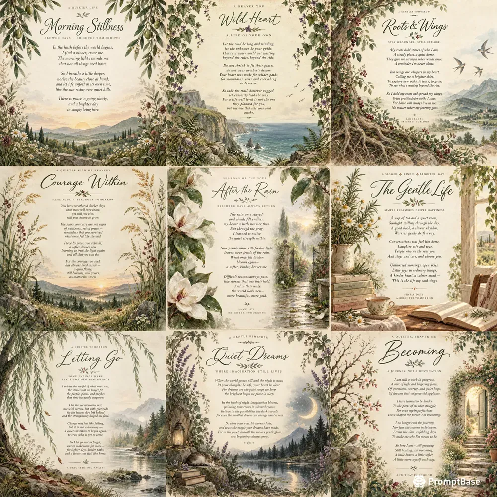 Botanical Poetry Wall Art