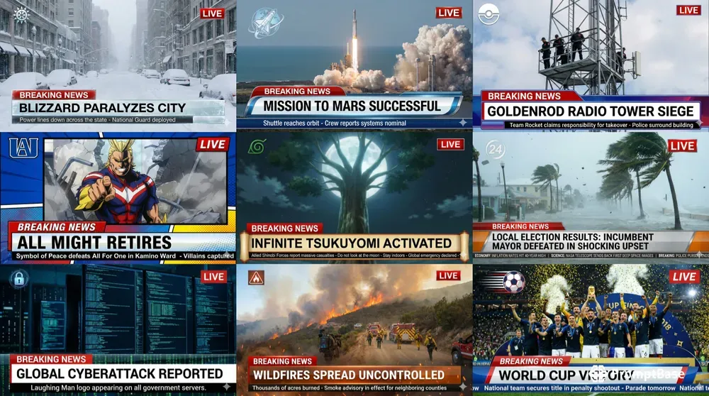 Breaking News Tv Broadcast Headlines