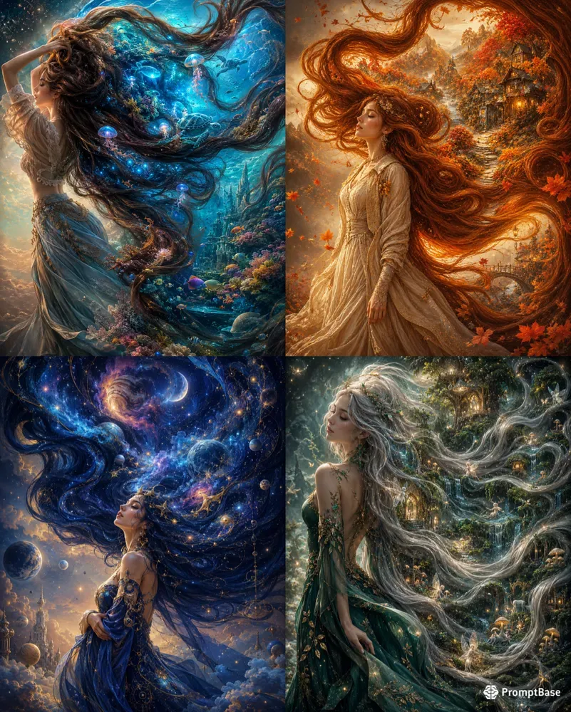 Surreal Hair Worlds