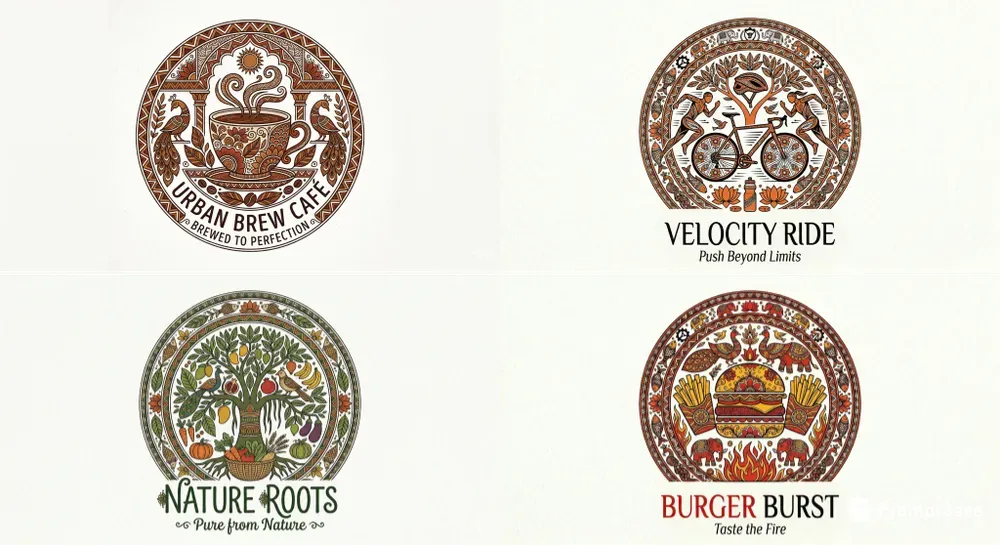Madhubani Art Logos