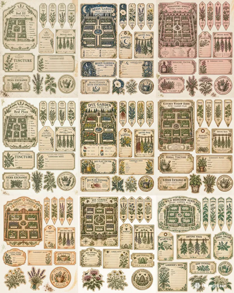 Herbal Physic Garden Ephemera