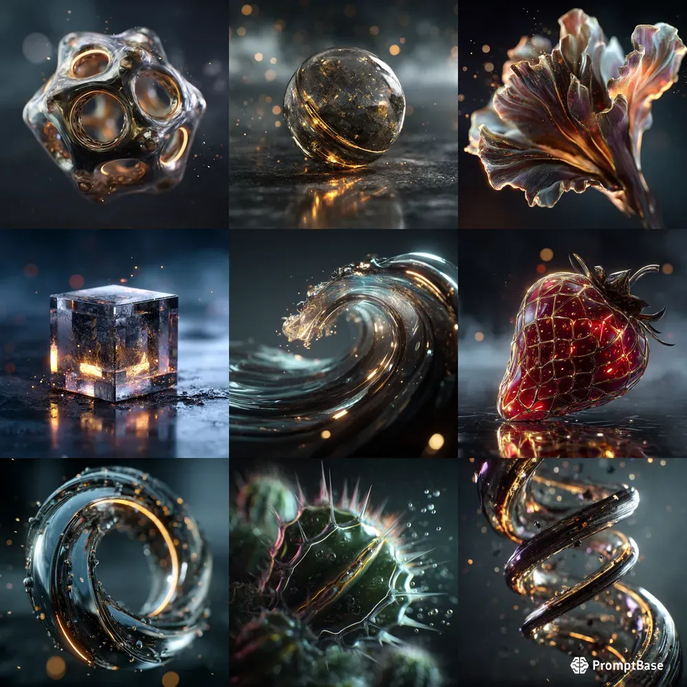 Photorealistic 3D Images Glowing