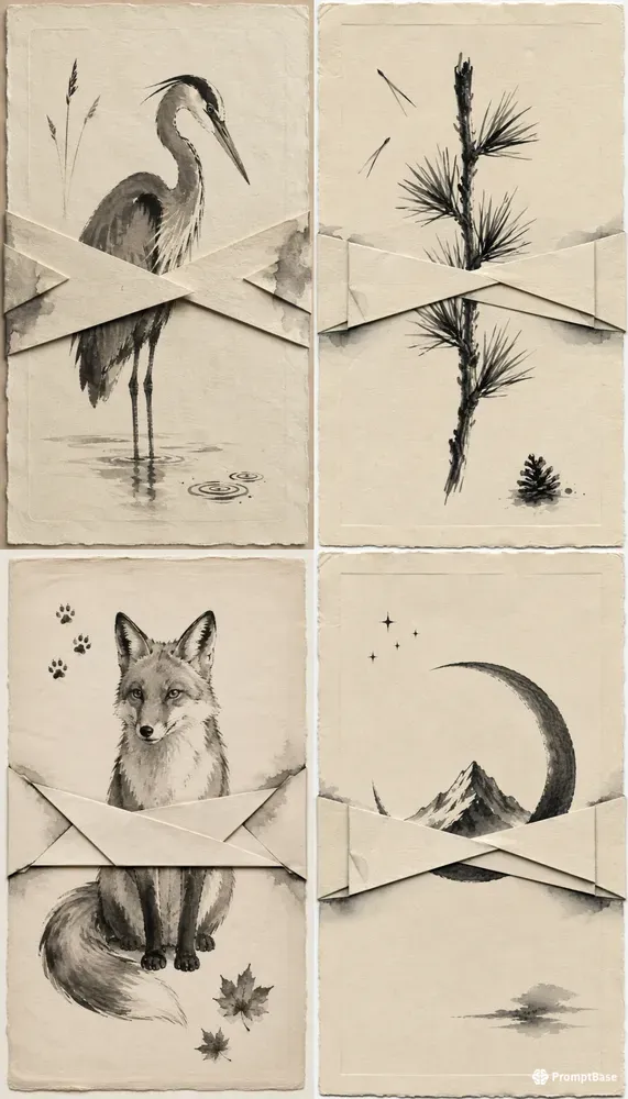 Origami Ink Sleeve Posters
