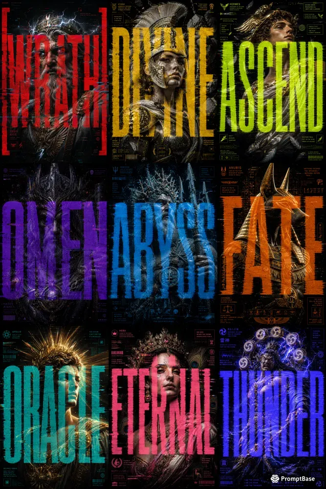 Glitch Pantheon Posters