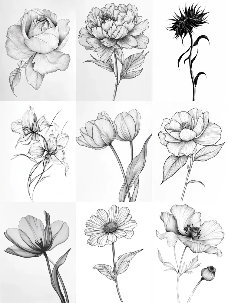 Bold Line Art Minimalist Drawings