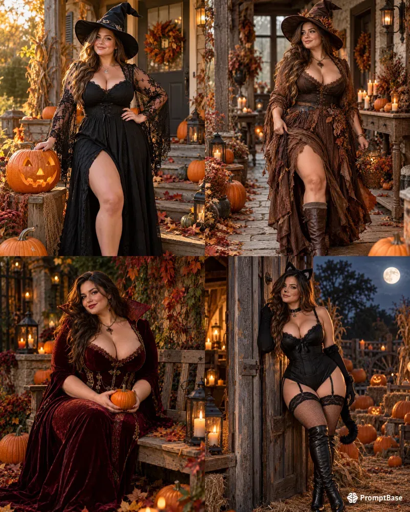 Authentic Curvy Halloween Portraits