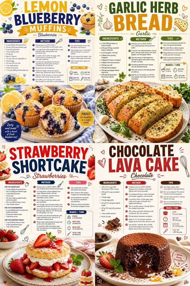 Kitchen Recipe Infographic Templates