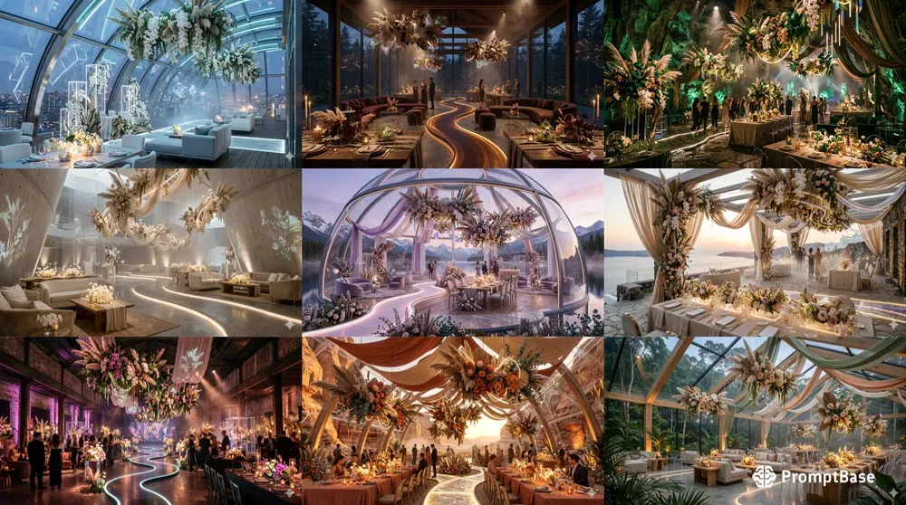 Boho Tech Event Venue Visuals