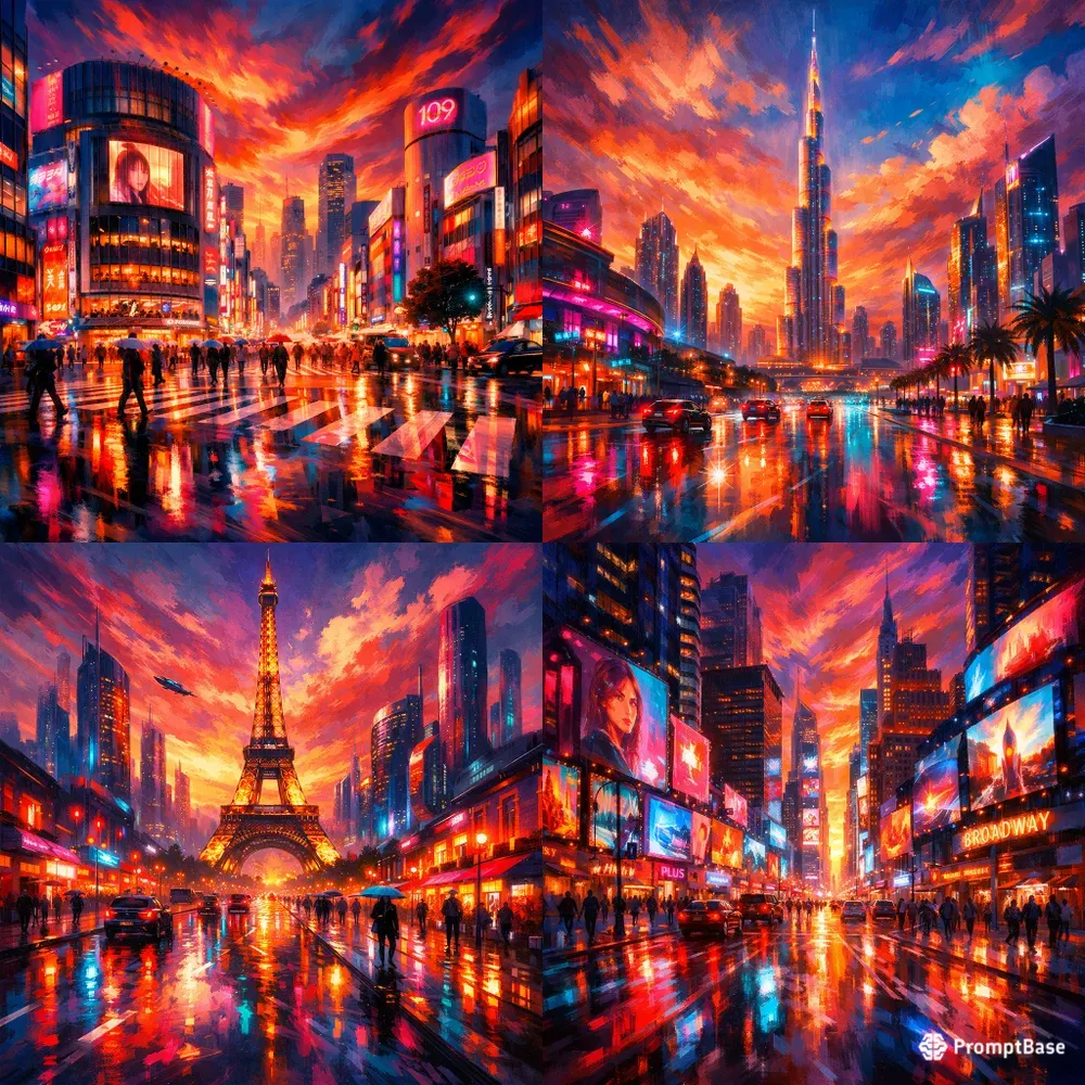 Neon World Metropolises