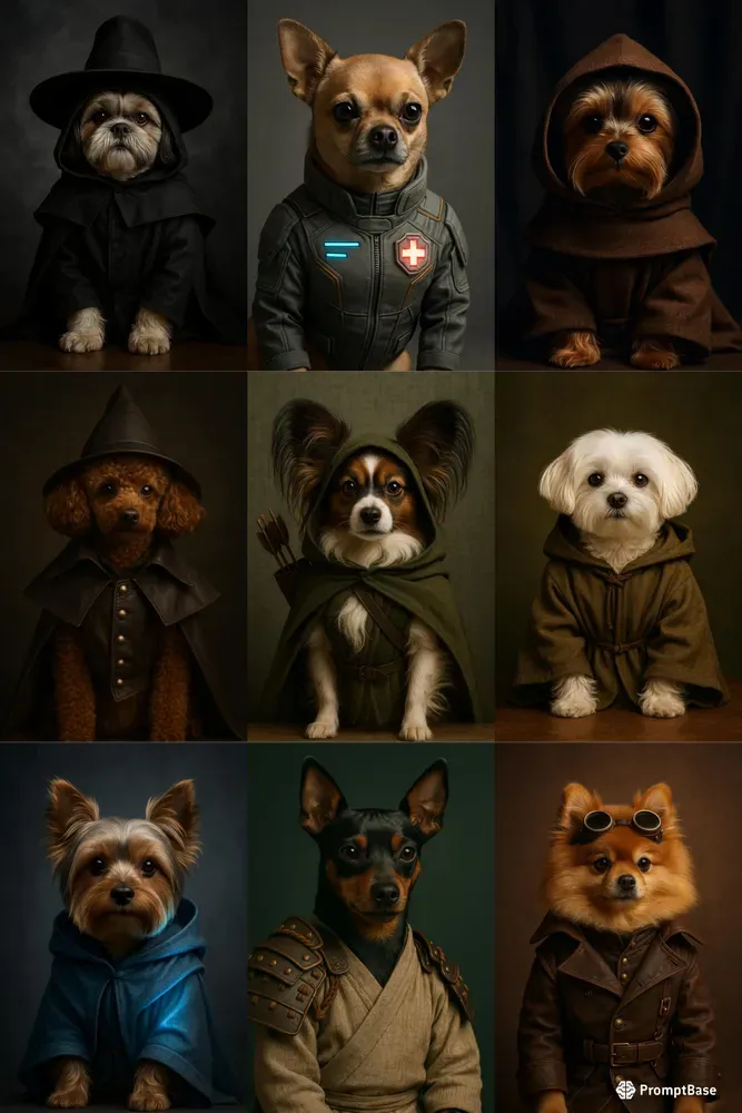 Epic Tiny Dog Portraits Hyperrealistic