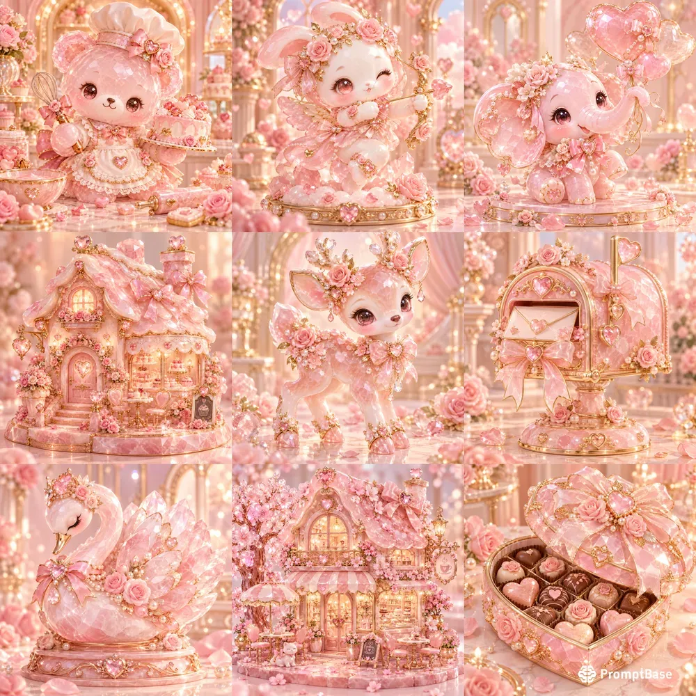 Kawaii Rose Quartz Collections