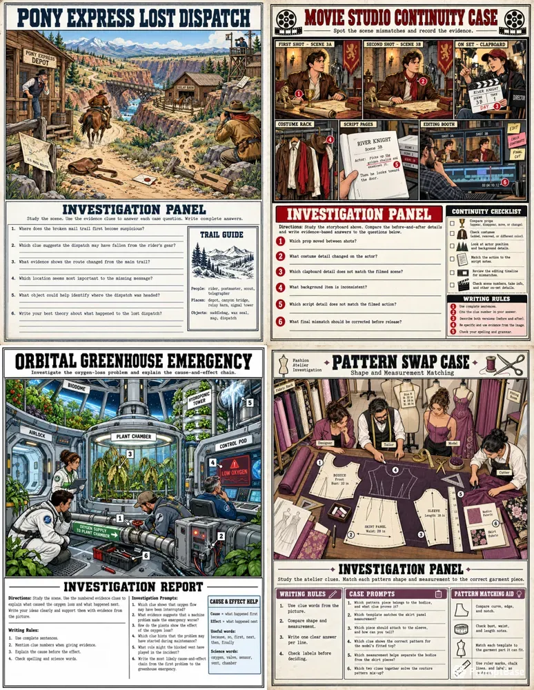Mystery Investigation Worksheets