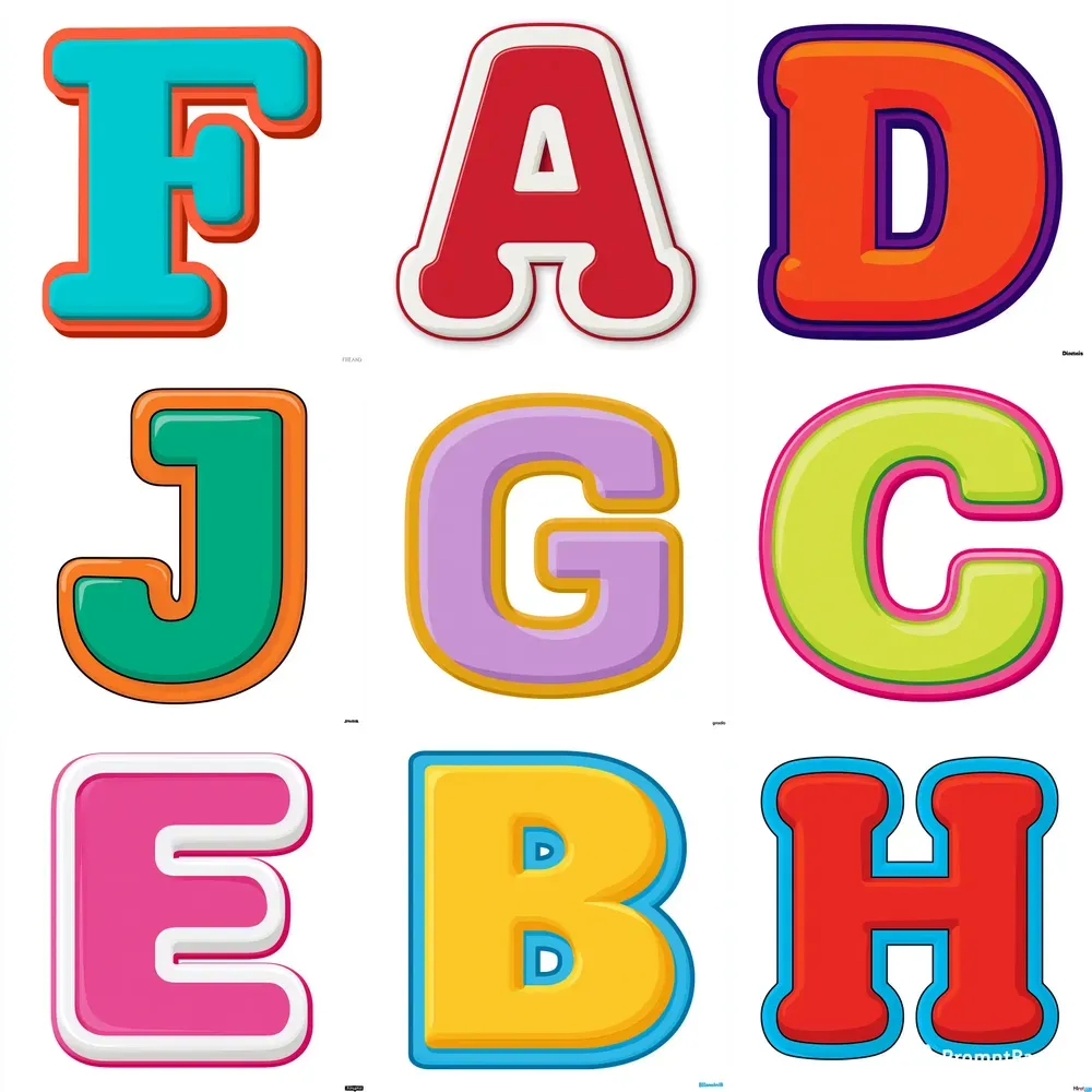 Cartoon Alphabet Letters