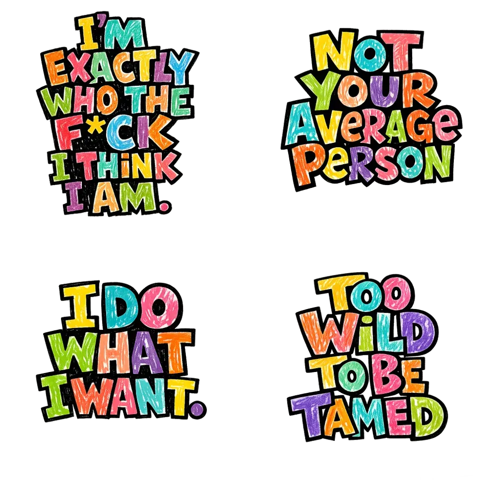 Expressive Hand Drawn Texts For Tshirts