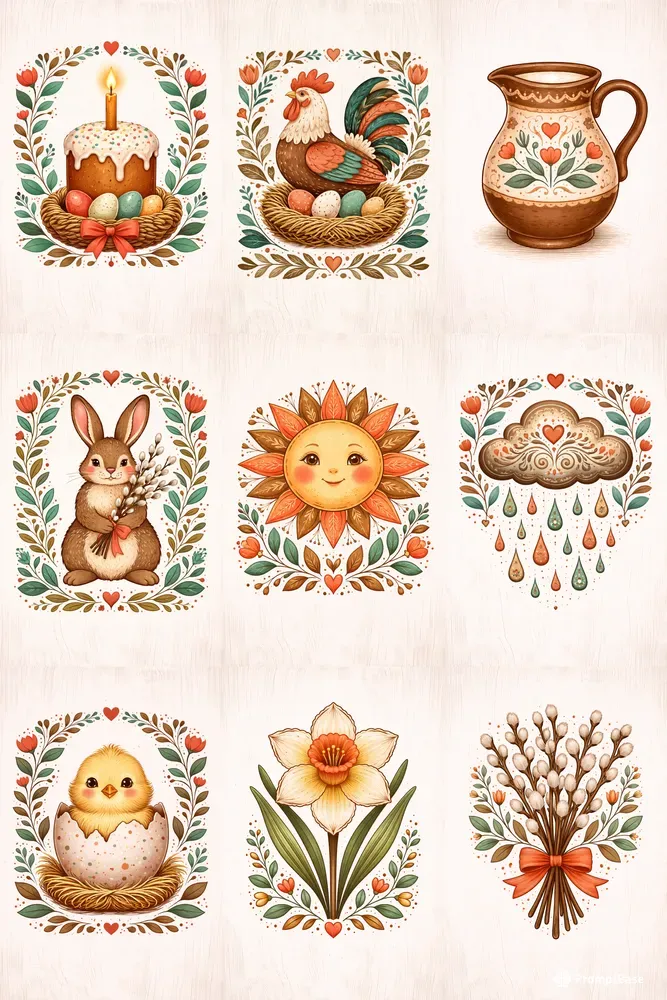 Nostalgic Folk Easter Junk Journal Kits