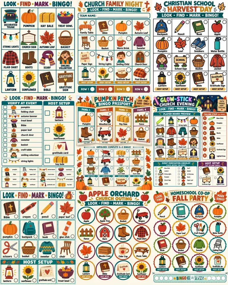 Christian Fall Bingo Toolkits