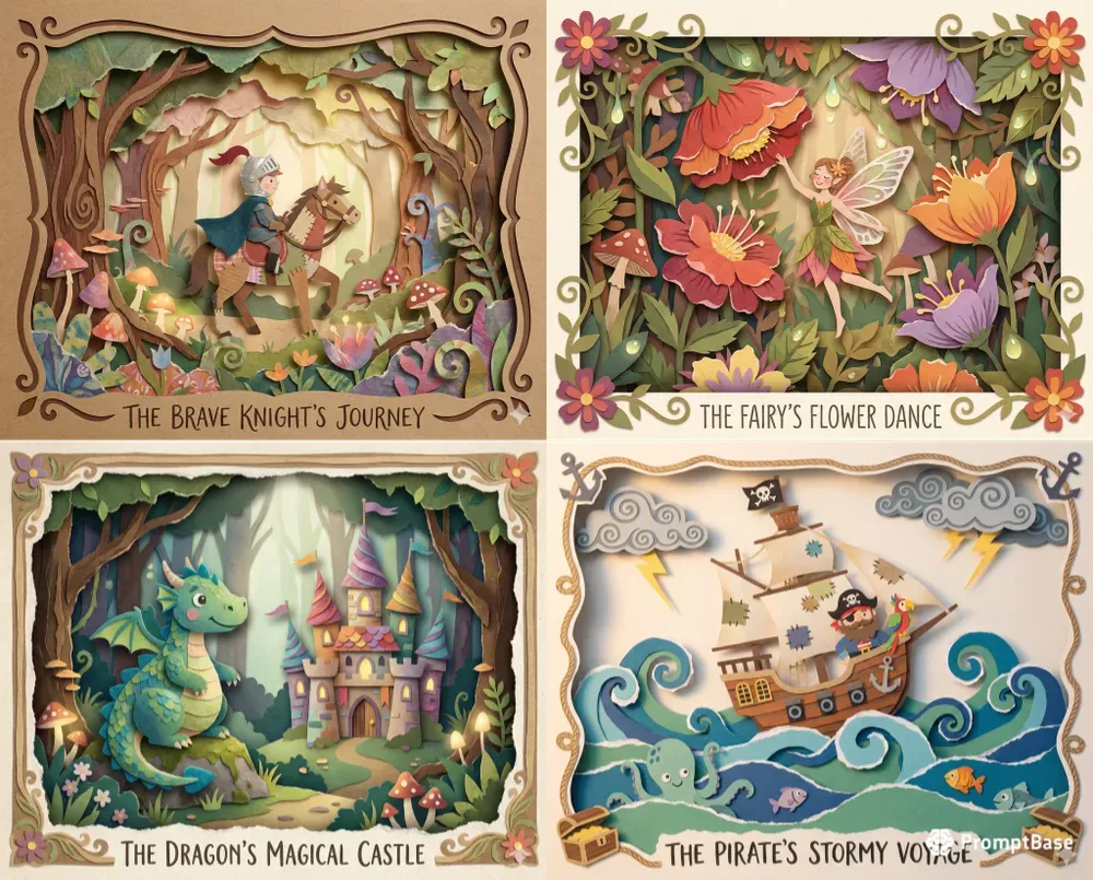 Whimsical Papercut Storybook Art Makers