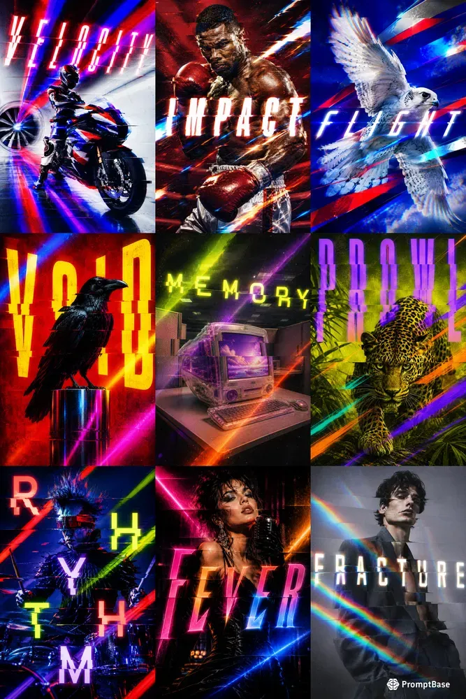 Prismatic Glitch Poster Art