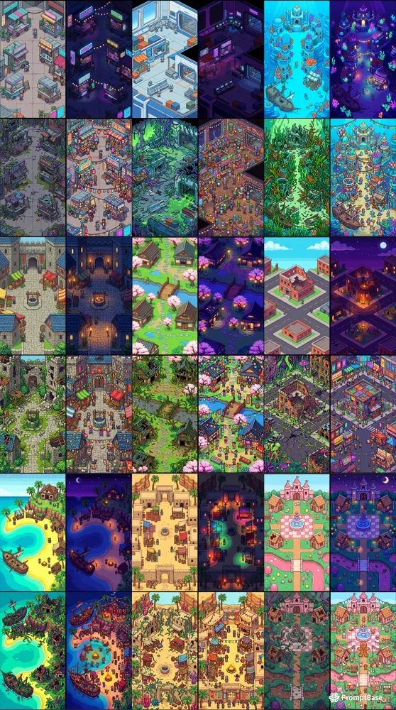 Mobile Game Map Vertical Layouts