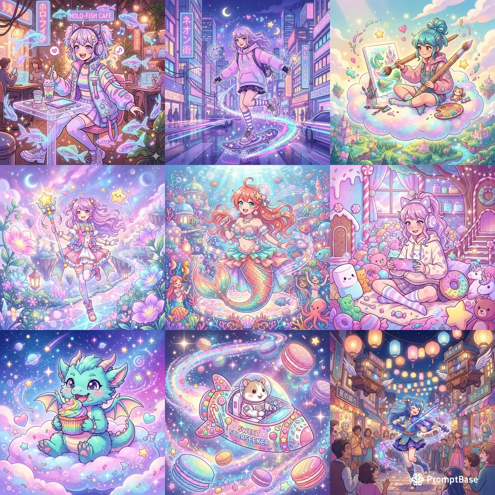 Aesthetic Sparkle Anime Pop