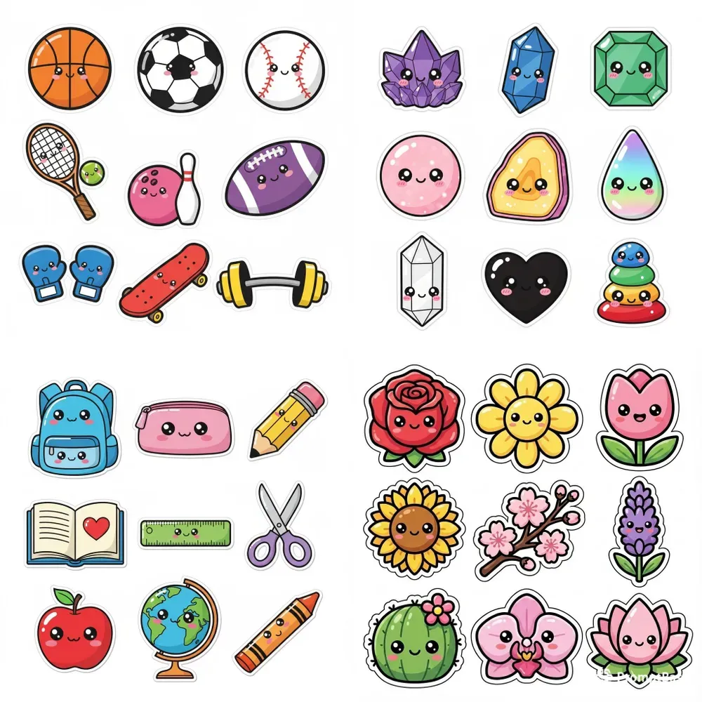 Cute Kawaii Sticker Collection Sets