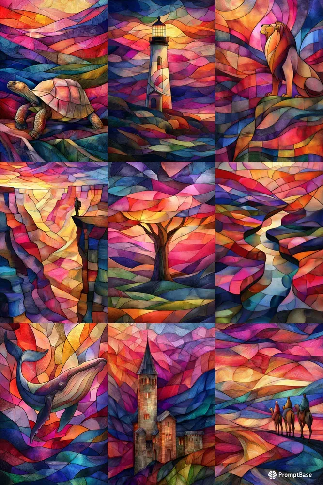 Stained Glass Landscape Wallpapers