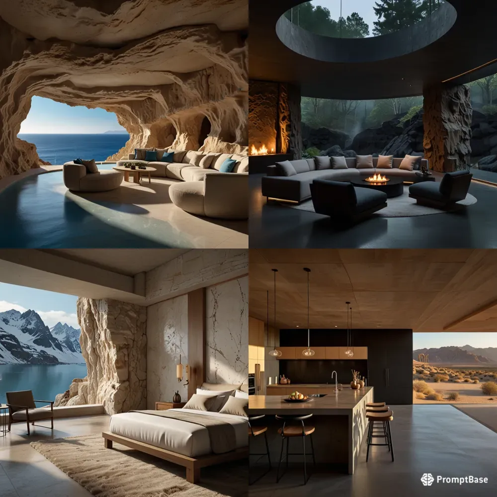 Biomimetic Cave Cliff Architectures Ai