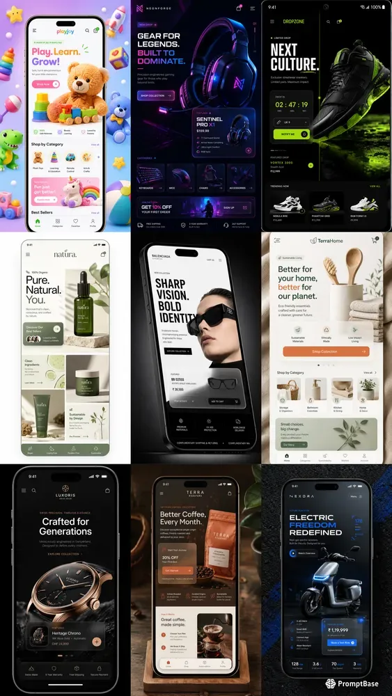 E Commerce Landing Page UI Generator